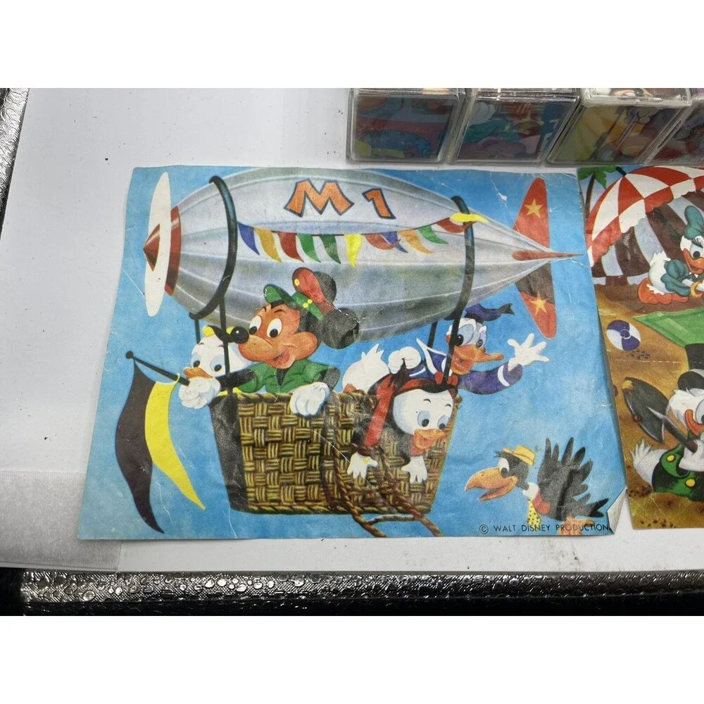 Vintage Walt Disney Productions Hong Kong Plastic Paper Cube Puzzle Pictures
